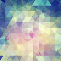 abstract background consisting of blue, green, pink, yellow triangles