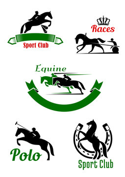 Riding club, horse racing and polo game design