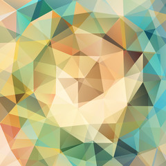 Obraz premium abstract background consisting of beige, yellow, green triangles