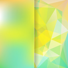abstract background consisting of yellow, green triangles 
