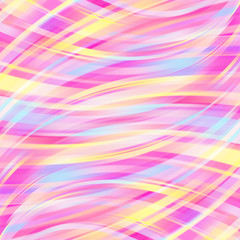 Colorful smooth light lines background. Pink, white, yellow, blue colors