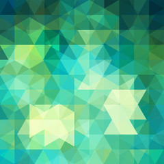 abstract background consisting of green triangles, vector illustration