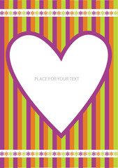 color vector valentine card with heart frame