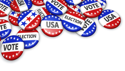 US Presidential Election Campaign Badges Concept