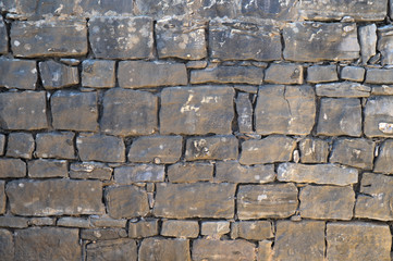 Roman stone wall. Algarve Portugal