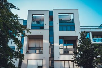 modern house with balcony