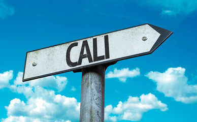 Cali road sign in a concept image