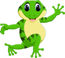 Fototapeta premium Cute frog cartoon
