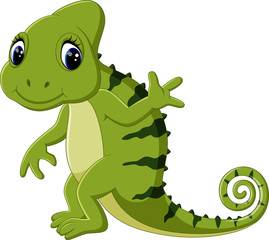 Cartoon cute Chameleon 