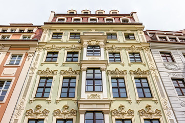 Historische, wiederaufgebaute Barockbauten in der Altstadt zu Dresden