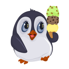 Penguin and Ice Cream Cone