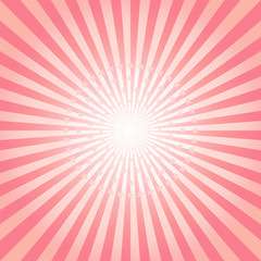 Abstract background. Stars Fireworks. Red-Orange rays and stars background. Vector 