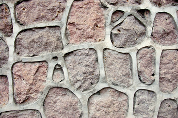 decoration on a wall made of natural stone