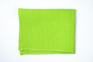 folded green napkin