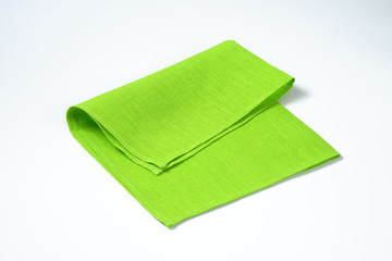 folded green napkin
