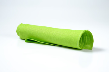folded green napkin