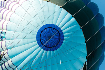 Closeup of a hot air balloon