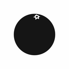 Mandarin icon, simple style