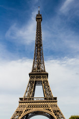 Fototapeta na wymiar Eiffel Tower against skyline
