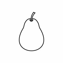 Pear icon, outline style