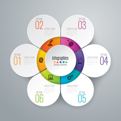 Infographic design template and marketing icons.
