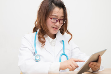 Asian female doctor at work
