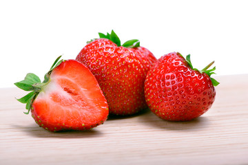 Strawberries isolated on a white