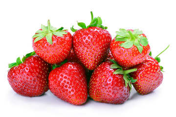 Fototapeta na wymiar Strawberries isolated on a white