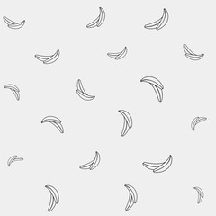 Fototapeta na wymiar Geometric simple monochrome minimalistic vector pattern, bananas