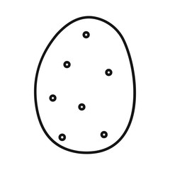 Fresh potato icon, outline style