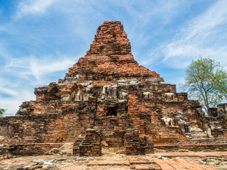 Damaged stupa in  Phra Phai Luang Temple in Sukhothai Historical Park, Sukhothai, Thailand