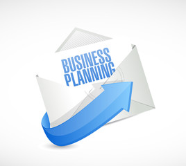 business planning mail sign concept illustration