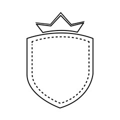 badge with crown isolated design 