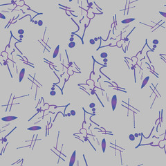 Seamless color splash pattern. Vector illustration