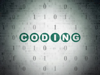 Programming concept: Coding on Digital Data Paper background