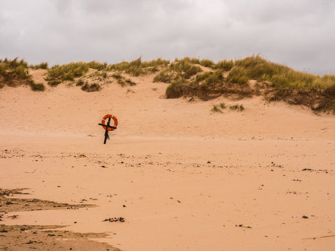 Beautiful golden sands at Lossiemouth beach, Lossiemouth, Morray Firth, Scotland, UK,