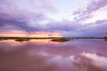 Riverside / beautiful sky / sunset / Nature.