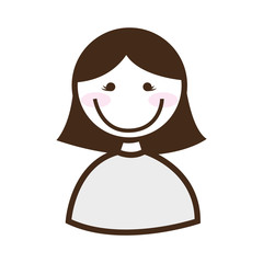 happy woman isolated icon design
