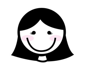 happy woman isolated icon design