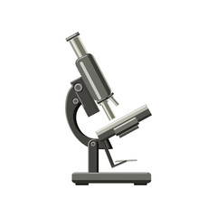 Microscope icon in cartoon style
