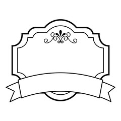 elegant badge isolated icon design