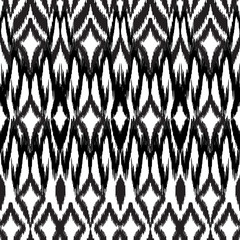 black and white ikat print ~ seamless background