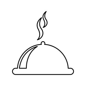 Restaurant tray isolated icon design