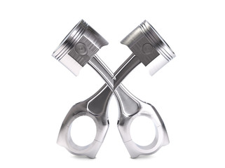 3D illustration of pistons for automobile engine