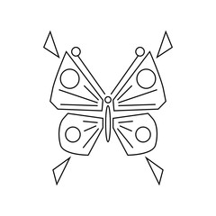 Butterfly icon, outline style