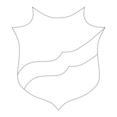 Shield icon, outline style