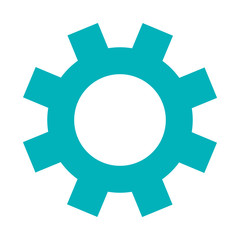 blue gear , Vector illustration over white background