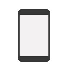 black cellphone or tablet , Vector illustration over white background