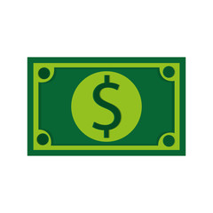 dollar bill , Vector illustration over white background