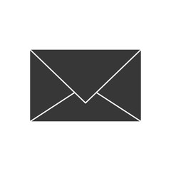 simple envelope black over white background